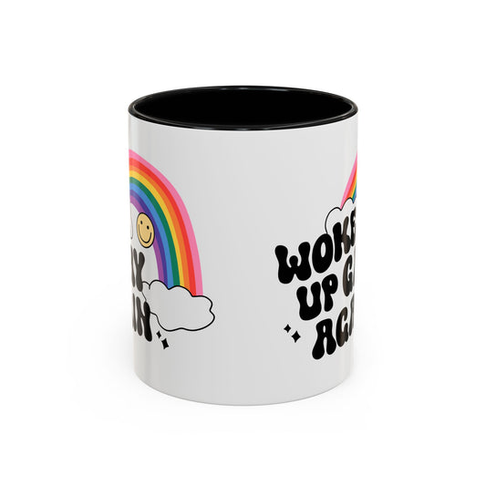 Woke Up Gay Again | Rainbow Coffee Mug - Perfect Gift, Pride, Birthdays, Friends, Coffee Lovers, queer, lgbtq+