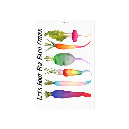 LGBTQ+ Colourful Fine Art Postcard - Root For Each other | Queer, Pride, Gift Idea, Stationery