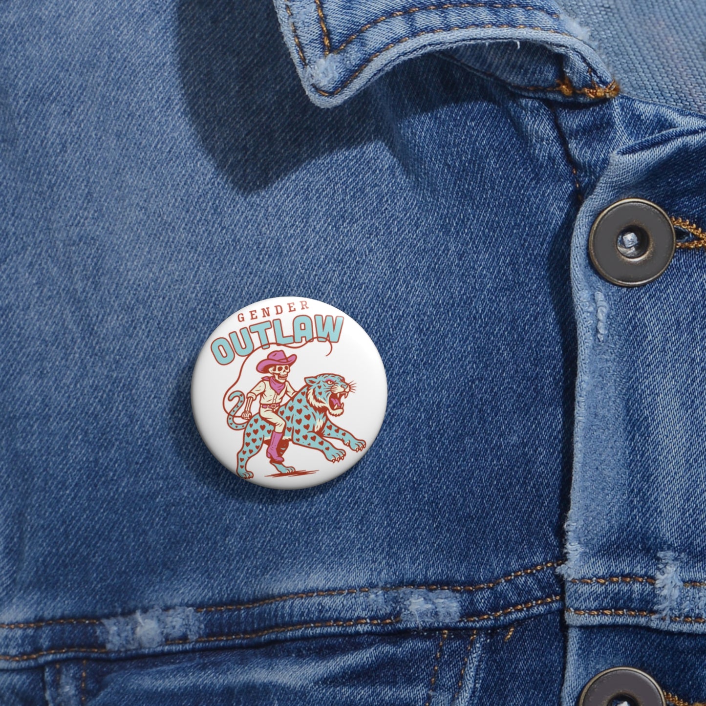 "Gender Outlaw" retro Pin Button badge