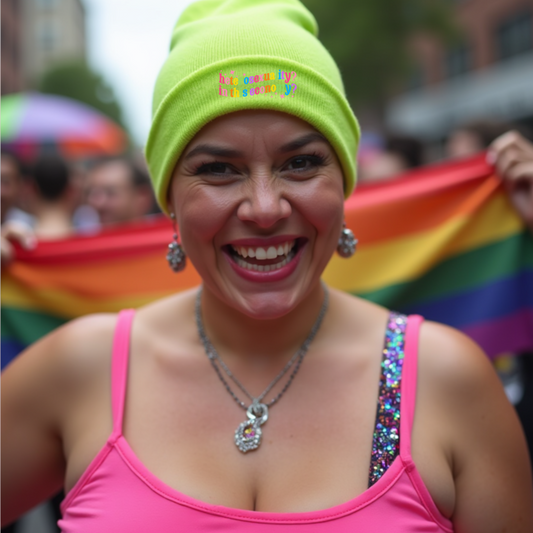 LGBTQ+ Embroidered Ribbed Beanie